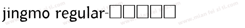 jingmo regular字体转换